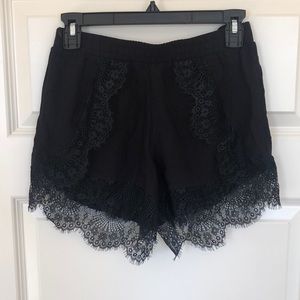 Black Shorts with Lace